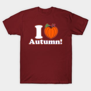 I [Love] Autumn! - Tricolored Outline T-Shirt